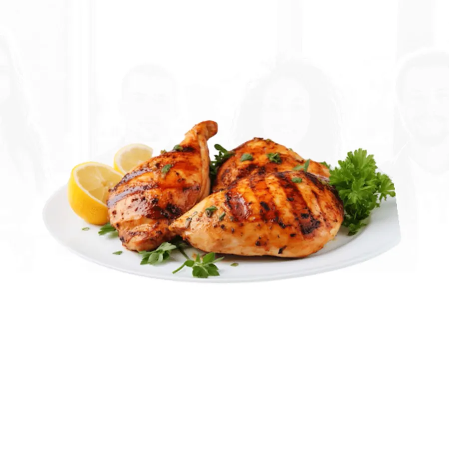 un poulet braise
